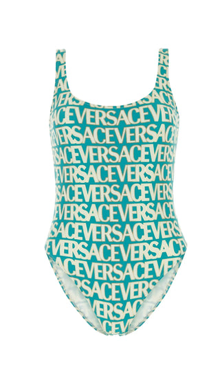Versace printed one piece swim