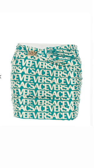 Versace printed wrap skirt